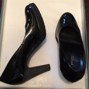 Paul Green black patent leather platform heels. Perfect.